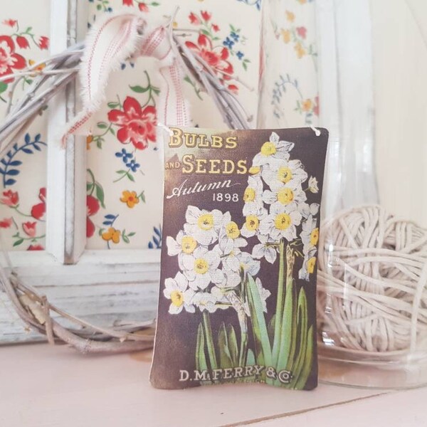 Fabric Daffodil Seed Packet Fragrant Gift Sachet