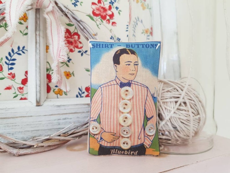 Vintage Button Card Fabric Fragrant Gift Sachet