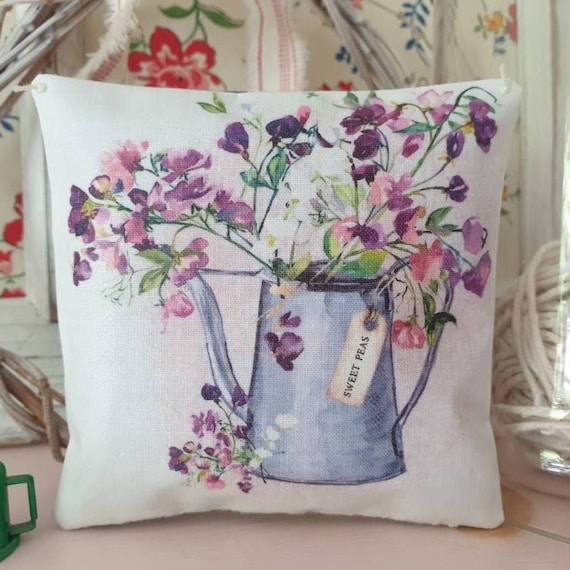 Sweet Pea Flower Lavender Sachet, Gift for Gardeners