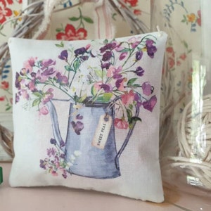 Lavender Bag with Sweet Pea Flower Design Handmade Gift for Friends