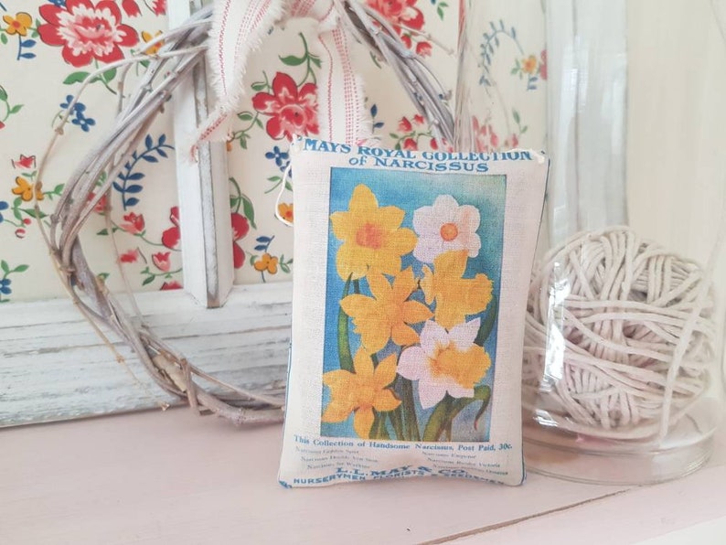 Fabric Daffodil Seed Packet Fragrant Gift Sachet Etsy