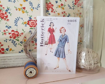Sewing Pattern Butterick Illustration Greeting Card