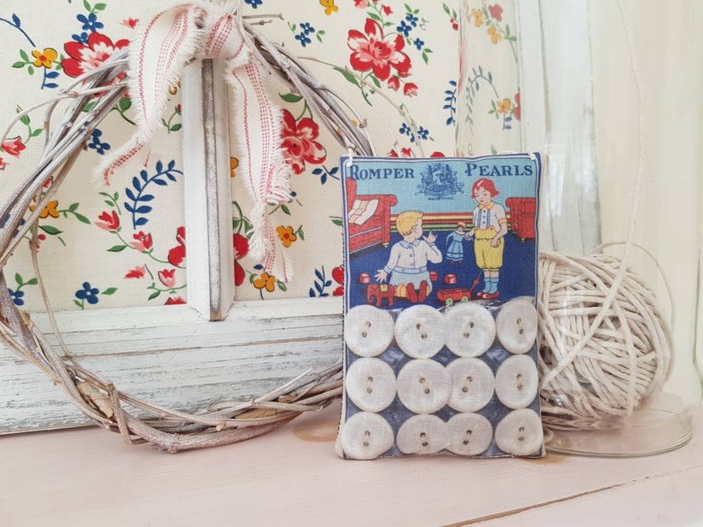 Vintage Button Card Fabric Fragrant Gift Sachet