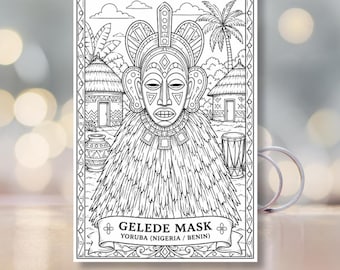 Masks of Africa | Tribal Heritage African Coloring Pages Printable PDF Collection