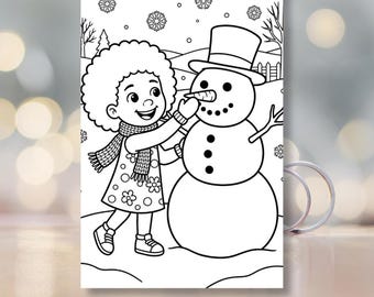 Triff Olivia - Spielende Schwarze | Afroamerikaner Kinder Ausmalseiten PDF zum ausdrucken