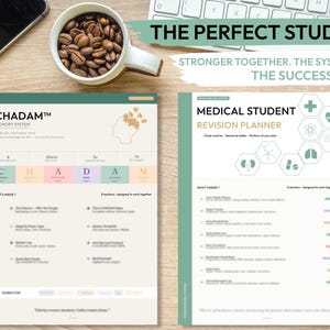 Bundle PDF  Medical Student Planner + CHADAM Memory System | Study Revision & Memory Method | A4 Digital Download