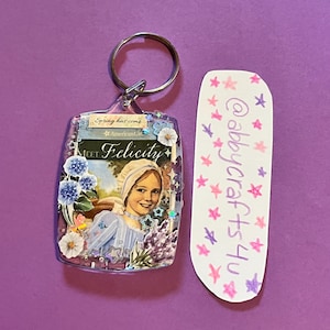 Amerikansk flicka Felicity Deco 2-sidig nyckelring