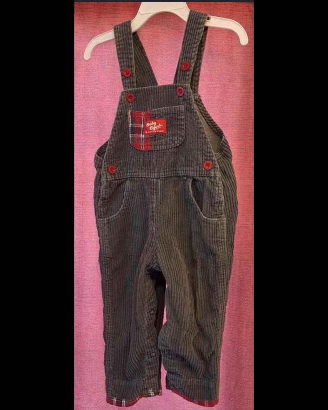 Oshkosh B Gosh Red Corduroy Overalls - Etsy