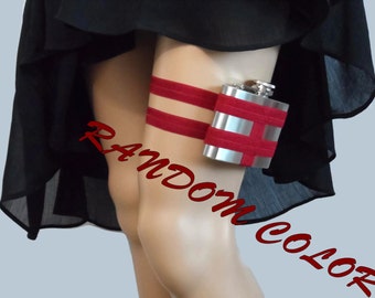 Flask Garter Ajustable 4oz Flask - Color aleatorio - Accesorio de aleta moderna