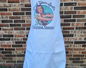 Retro Woman Grab Your Balls It's Canning Season Apron, Sarcastic Housewife, Retro Housewife, Funny Kitchen Cook, Bakers Gift