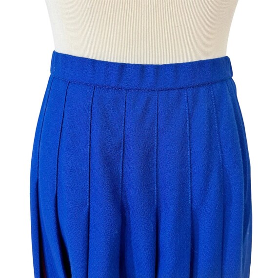 Pendleton Virgin Wool Skirt Drop Pleated Blue Tar… - image 6