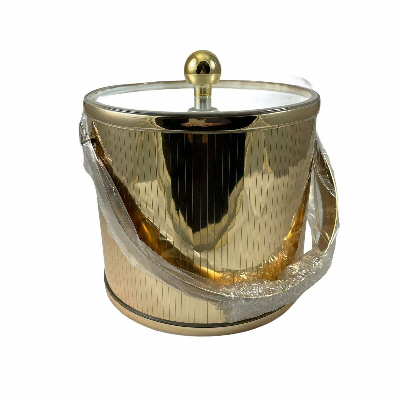 Culver Gold Reflections Ice Bucket Vintage 1970s o 1980s New in the Box