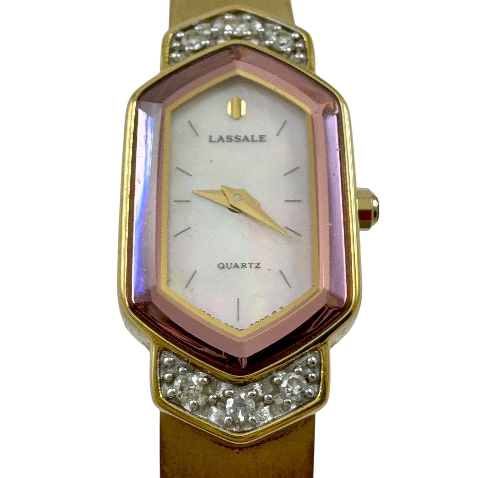Lassale Womens Quartz Watch 2E20 681H Gold Tone Diamond Thin  display picture 3