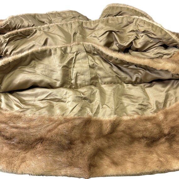 Mink Stole Vintage 1940s Light Brown Blonde Fur O… - image 5