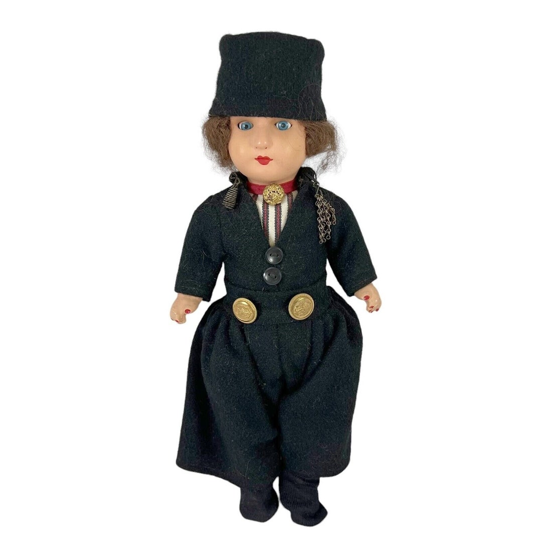 Dutch Composition Boy Doll Blue Sleep Eyes Holland Vintage 1940s Made ...