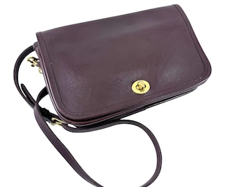 Bolso bandolera Coach Legacy de piel lisa, color marrón, estilo vintage de los años 90, modelo 9755.