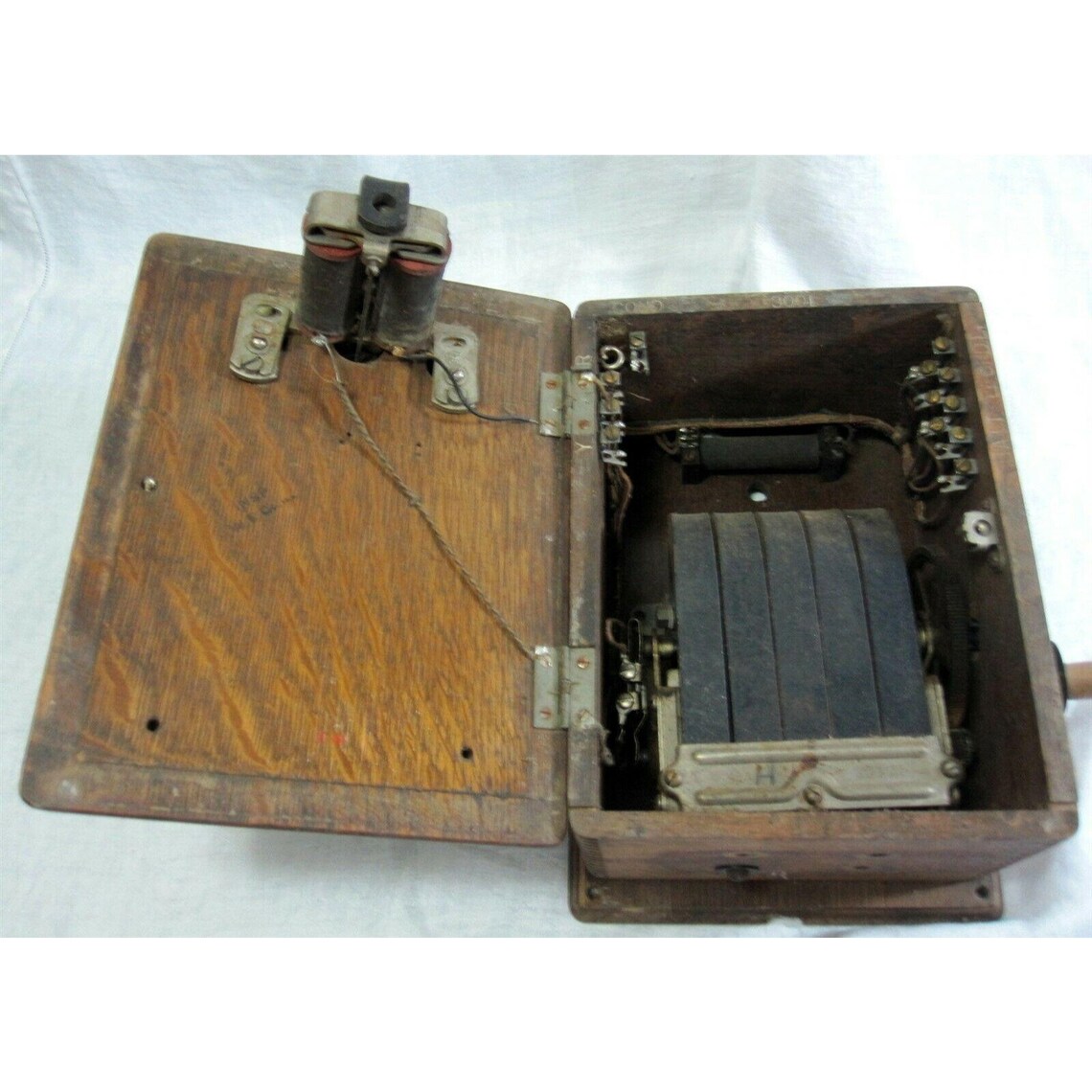 Western Electric Telephone Phone Wood Ringer Box Dovetail Etsy