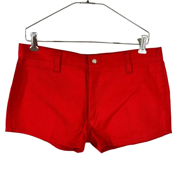 Vintage Red Booty Short Shorts Vintage 1970s Hippy Hot Pants Size 14 My Jeans!