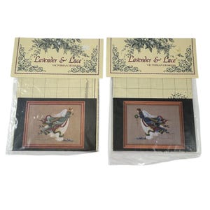 Lavender and Lace Angel of Light and Freedom 2 Counted Cross Stitch Patterns NEW