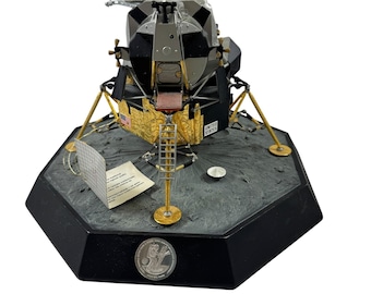 Módulo Lunar Apolo 11 de la NASA Franklin Mint Diecast Modelo Edición Limitada Vtg 1994
