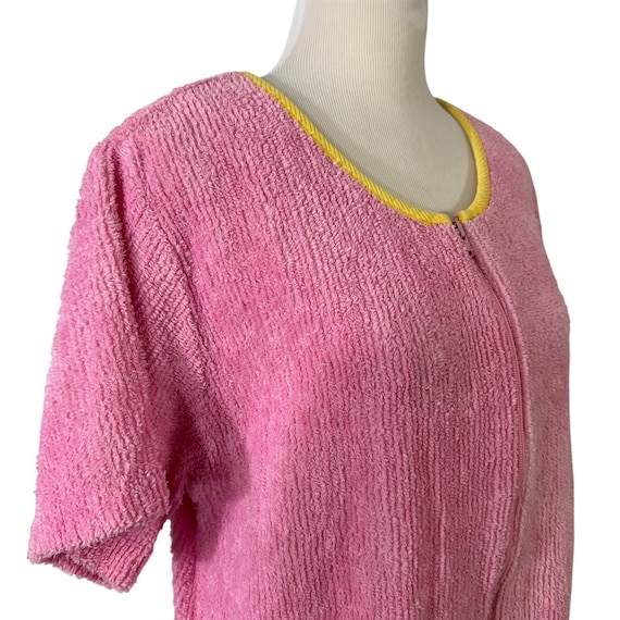 Stan Herman Pink Chenille Robe Duster Housecoat S… - image 2
