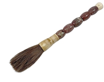 Kalligraphie Pinsel Asiatisch Multicolor Stein & Knochen Griff Pferdehaar Borsten