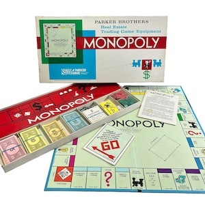 Monopoly Game Vintage 1961 Complete Board & Game Pieces Parker Brothers