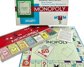1961年製ヴィンテージモノポリーボードゲーム、パーカーブラザーズ