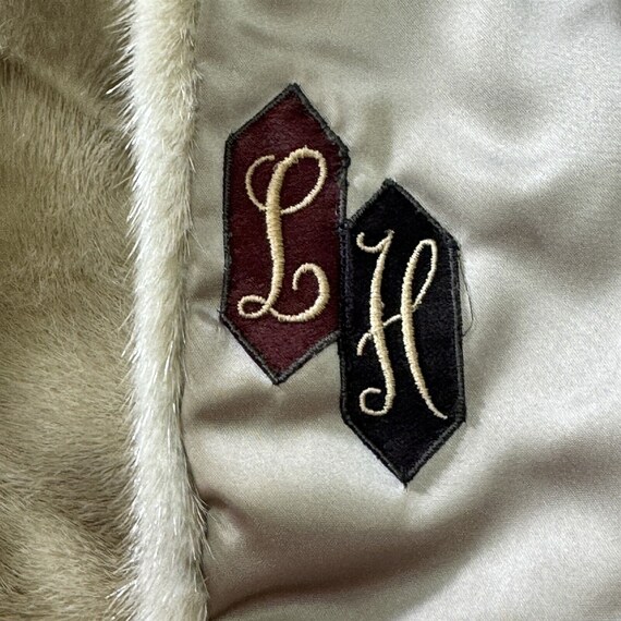 Mink Stole Light Taupe Fur One Size Collar Pocket… - image 10