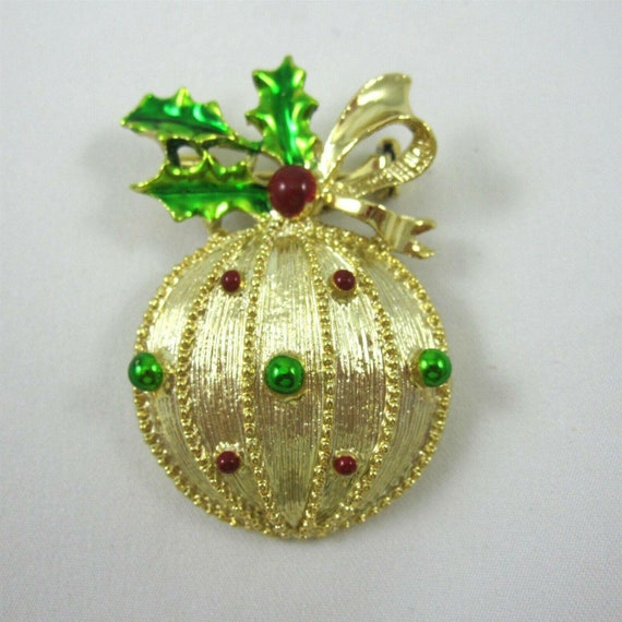 Christmas Holiday Pins Brooch 4 Vintage Gerrys Tr… - image 2