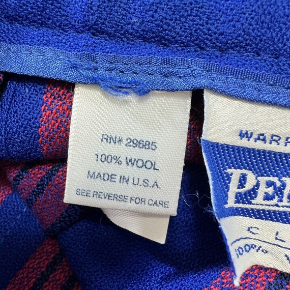 Pendleton Virgin Wool Skirt Drop Pleated Blue Tar… - image 8