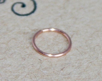 14k Rose Gold Filled Nose Hoop, 24g 22g 20g 18g Piercing Jewelry, Cartilage Earring, Delicate Body Piercing Ring
