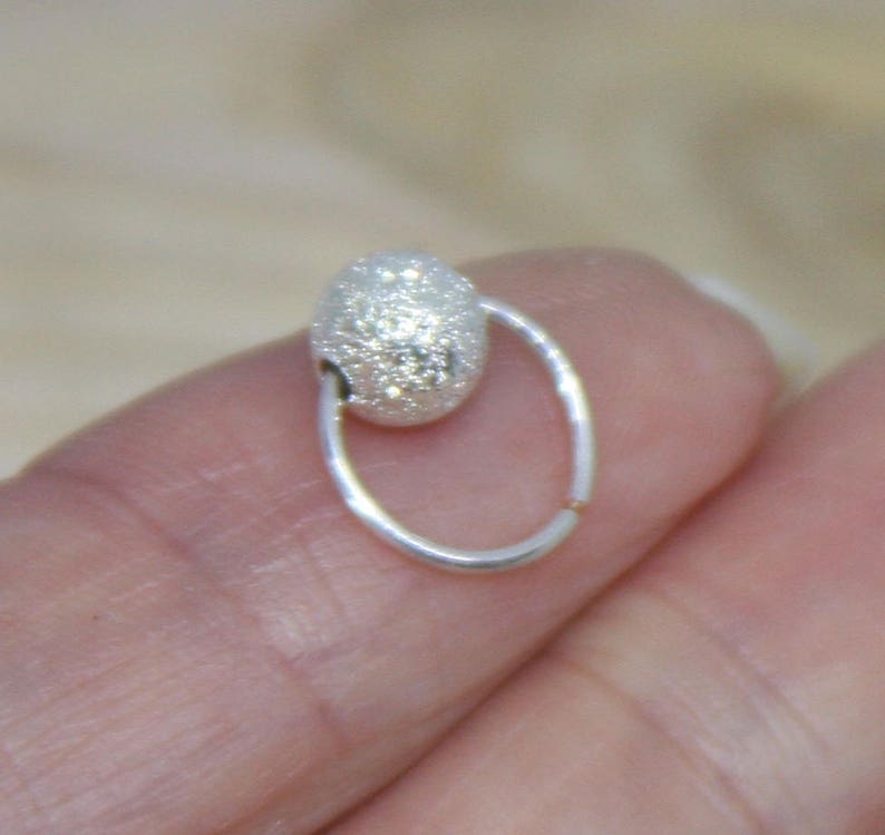 Nose Rings Piercing Jewelry Nose Hoop 18 20 22 24 gauge Helix Hoop Small Sterling Silver Nose HoopCartilage Earrings Nose Ring