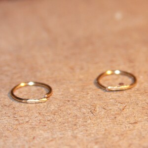 Small Cartilage Earring/Nose Ring, textured Hoop Earrings, 16 18 20 22 24 gauge, Hoops, Cartilage Hoop, Endless Hoop, Piercing Jewelry, Hoop