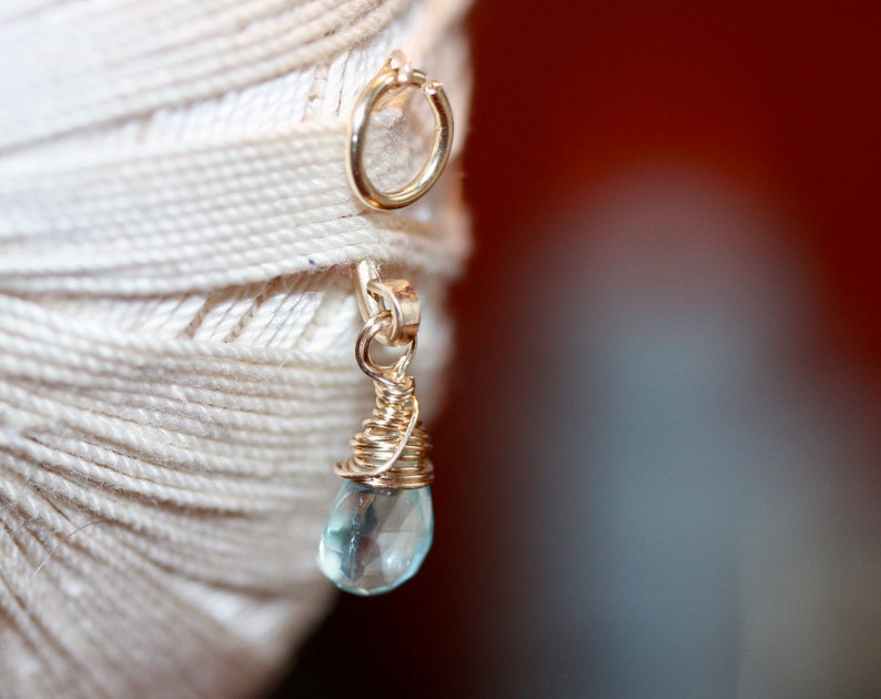 Belly Button Ring Dangle Belly Button Hoop Gemstone Navel Ring Etsy