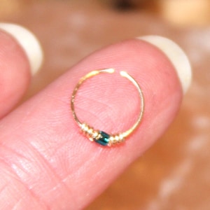 Extra Small Sterling Silver Nose Ring, Hoop Earring 24 22 20 gauge 5 6 7 8 10 mm Inner Diameter Cartilage/Endless/Seamless/tragus/helix