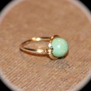 Belly Button Ring Turquoise , Belly Button Jewelry, 18  or 16 gauge Belly Button Hoop/Cartilage Earring, Stone Ring