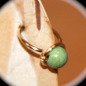 Small Cartilage Earrings, Hoops, Turquoise Beaded Nose Ring, Nose Hoop,  Ear Cuff, Helix Hoop, Nose Rings, Seamless Hoop, Piercing Jewelry