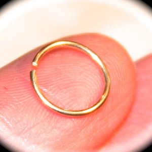 Gold Hoop earrings, Small Hoop Earrings, 16 gauge 18 gauge 20 gauge 22 gauge 24 gauge 5mm 6mm 7mm 8 mm 10mm hoops, Piercing jewelry