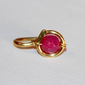 Belly Button Ring, Dainty Dark Pink Beaded Belly Button Ring, Belly Button Jewelry, 18 16 14  gauge Belly Button Hoop, Gemstone Belly Ring