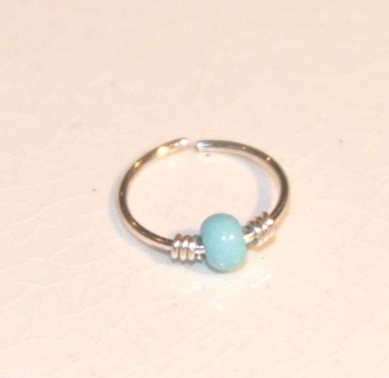 Thick 16 Gauge Cartilage Earrings Turquoise Beaded Nose Ring - Etsy