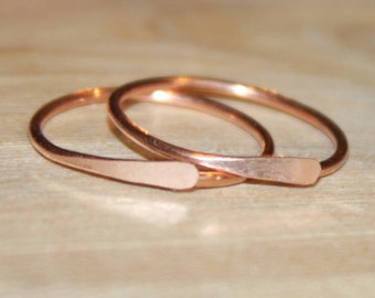 Copper Hoop Earrings - Tiny Copper Hoops - Small Hoop Earrings - 20 Gauge 18 Gauge 16 Gauge Hoops - Endless Hoops - Sleeper Earrings