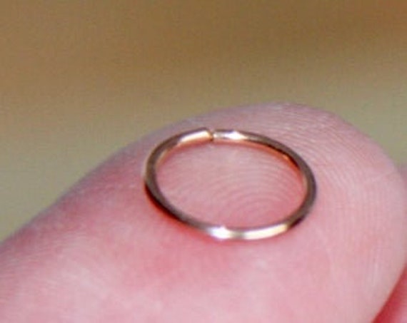 24k rose gold nose ring hoop deals