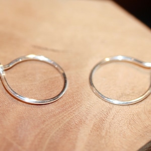 Small Hoop Earrings, Helix Hex Earrings, Silver Earrings, Tragus Earrings, Tiny Cartilage Earrings, 24g, 22g, 20g, 18g, 6mm, 7mm, 8mm, 10mm