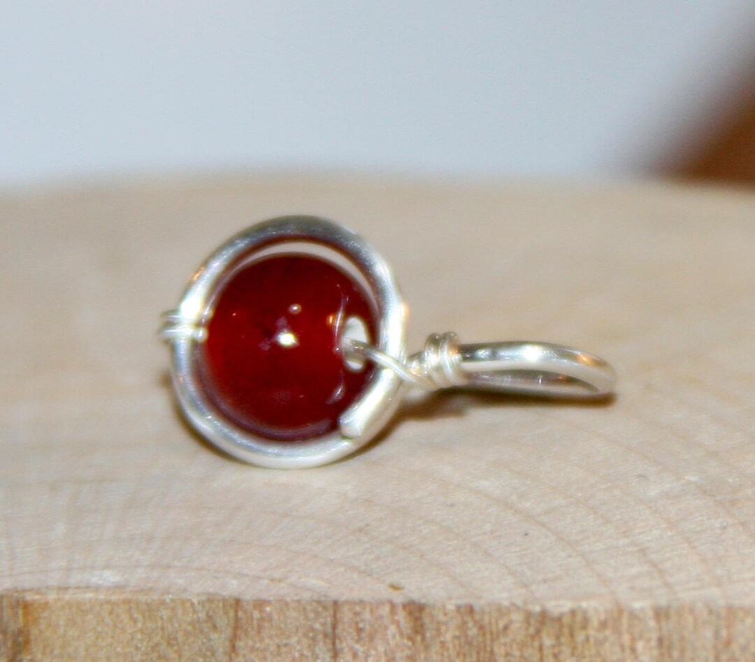 Belly Button Ring Red Beaded, Delicate Jewelry for the Pierced Tummy