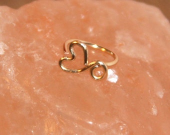 Infinity Heart Nose Ring, Nose Hoop, Hoop Earring, Cartilage Earring, Cartilage Hoop, Seamless Hoop, Piercing Jewelry, Hoop