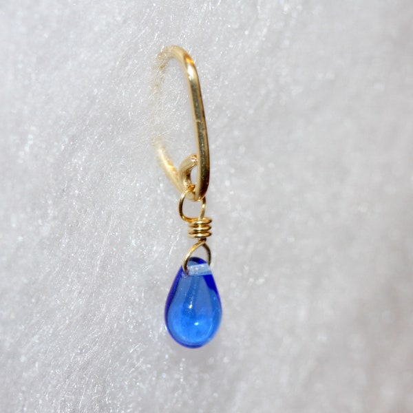 Belly Button Ring, Blue Teardrop belly Ring, Gold Belly Button Ring, Rose Gold Belly Ring, Silver Belly Ring, 18 g 16g 14g