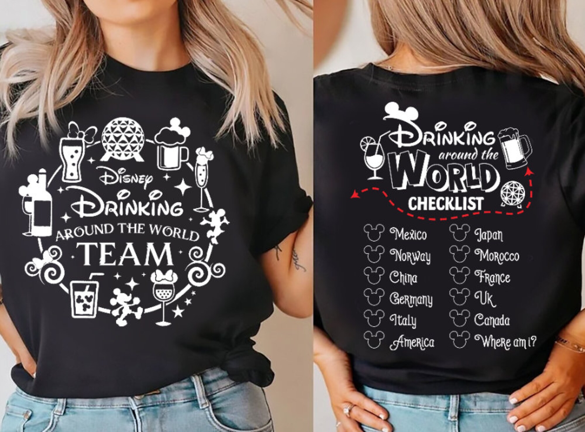 Drinking Around the World shirt, Disney Drinking Team Shirt, Epcot Food and Wine Shirt, Epcot Shirt