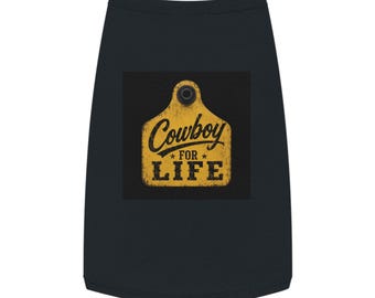 Cowboy For Life pet tank top | western ranch dog shirt