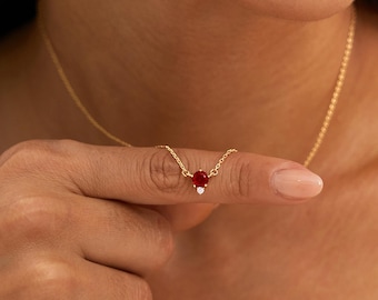 Custom Two Birthstone Necklace, Toi Et Moi Pendant, Summer Wedding Jewelry, toi et moi necklace, birthstone necklace for mom